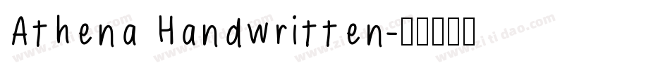 Athena Handwritten字体转换